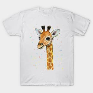 Giraffe Baby with Hearts T-Shirt